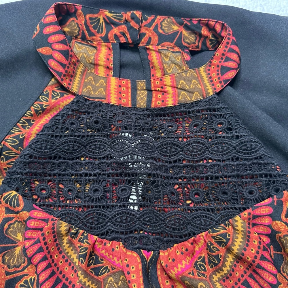 American Rag Black, Red, Yellow Sleeveless Dress Size XXL - Picture 4 of 9